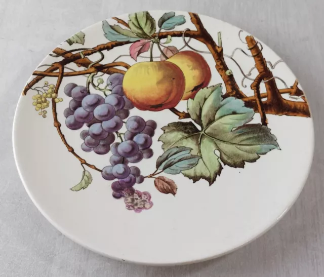 Ancienne assiette décor fruits 1802, en céramique de Sarreguemines