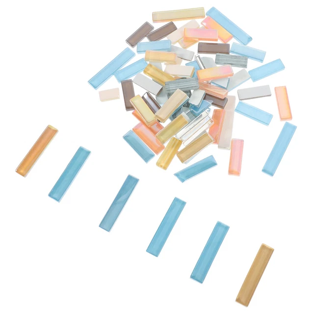 2 Bags Crystal Mosaic Tiles China Colorful Glass Mini DIY Student Strip