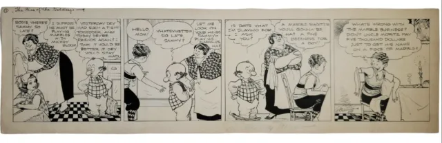 1930's The Rise of the Goldbergs #1 Comic Strip by Postcard Illustrator Faber