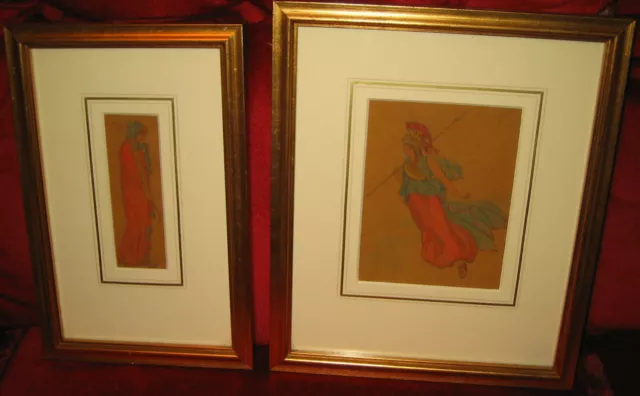 Pair of decorative 19th Century Neoclassical drawings after John Flaxman