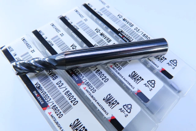 Lot ( 5 Pcs ) Mitsubishi Vq-Mhvrb 3Mm Dia Edge Solid Carbide End Mills Lathe Set