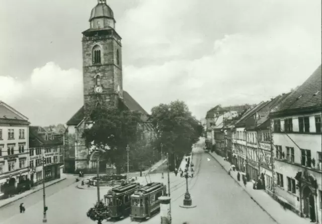 "Altes Foto"- Thü. Waldbahn Gotha Neumarkt/ Erfurter Straße um 1912