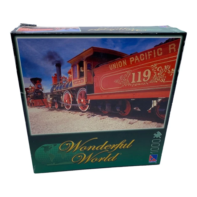 Union Pacific Steam Engine Railroad Trains 1000 Piece Sure-Lox Jigsaw Puzzle