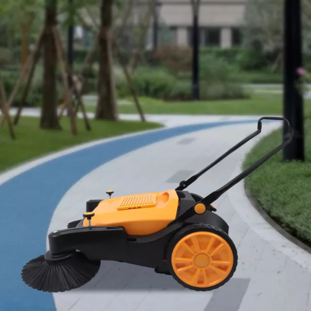 41'' Walk-Behind Sweeper Street Pavement Sweeping Broom Floor Road Brush Cleaner