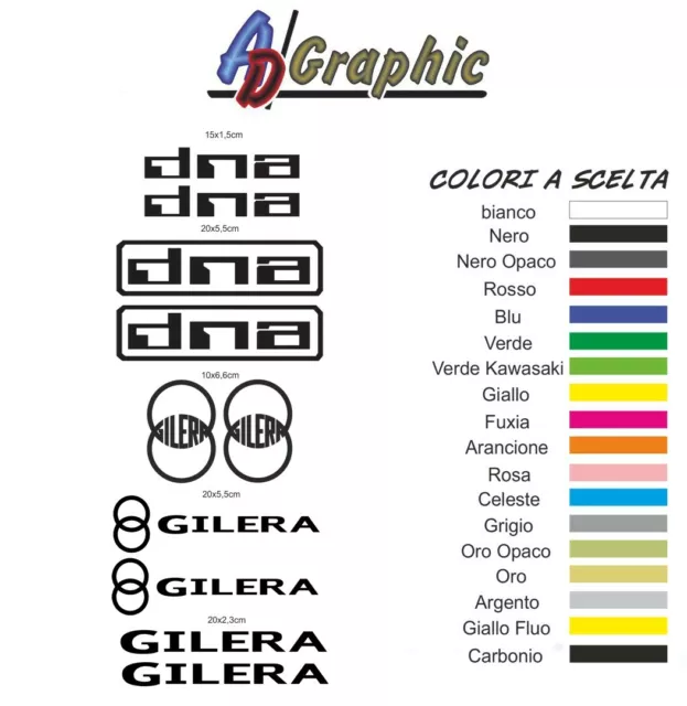 kit adesivi adesivo Stickers pegatina decal sticker compatibile gilera dna