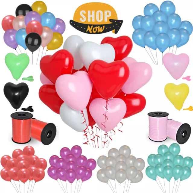 10" Pearl Metallic Balloons Helium/Air Latex Quality Birthday Party Wedding UK