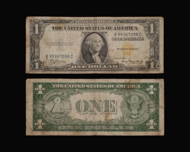 1935-A $1 North Africa Silver Certificate Yellow Seal Fr 2306 Emergency Issue