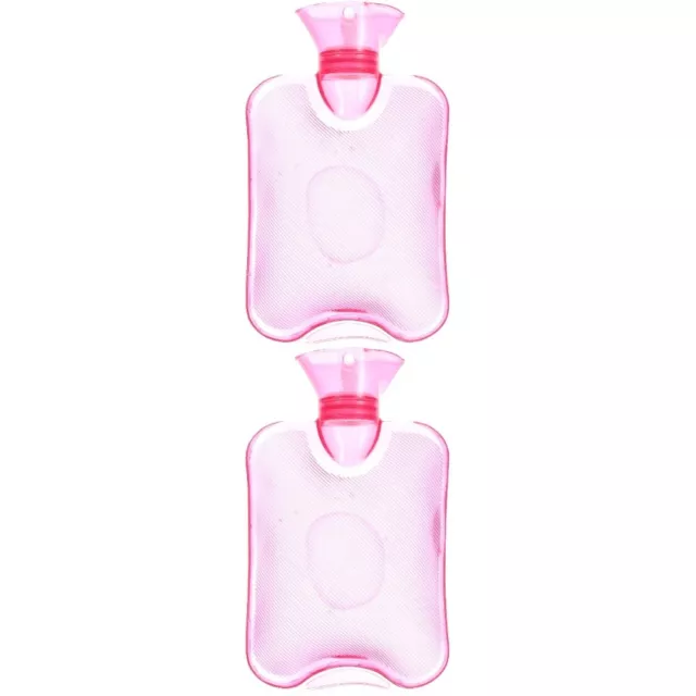 2 piezas Botella de Agua Caliente Gruesa Cuello Compacto Cuerpo Cuello Niños Calentador de Manos