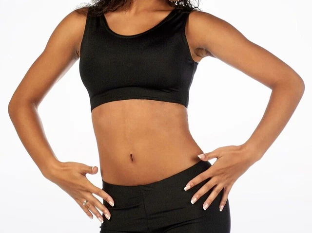 Top Crop Top Ragazze - Top Nylon Lucido Crop Top Bambini Ginnastica Abbigliamento Danza