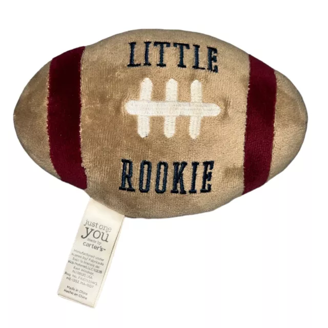 Carters Just One You Little Rookie Football Plush Working Cheering Sound 7” Inch