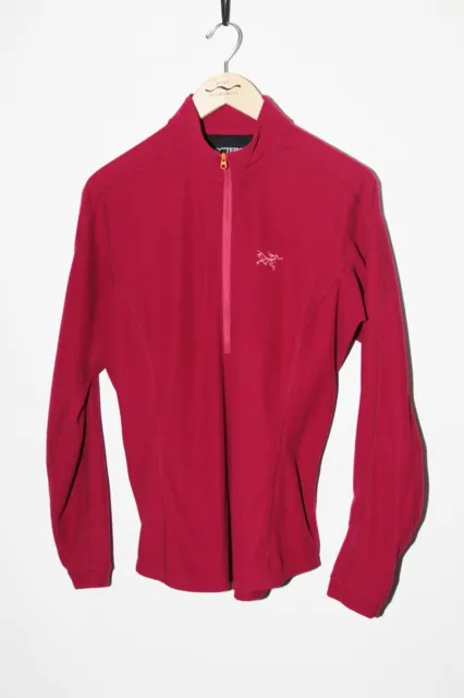 ARC'TERYX WOMEN'S DELTA LT 1/4 Zip Neck Pullover Red Lightweight size L ...