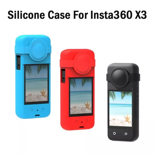 Camera Sleeve Lens Cover Anti-fall Silicone Case Protective For Insta360 X3
