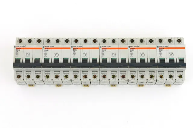 6 Stück Leitungsschutzschalter MERLIN GERIN multi9 C60N / 3-polig / C16