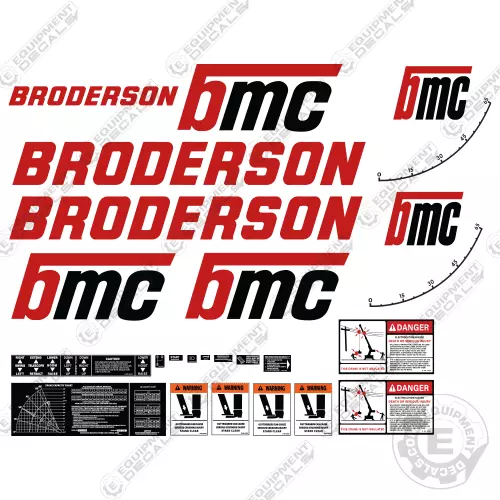 Fits Broderson BMC Decal Kit Equipment Decals