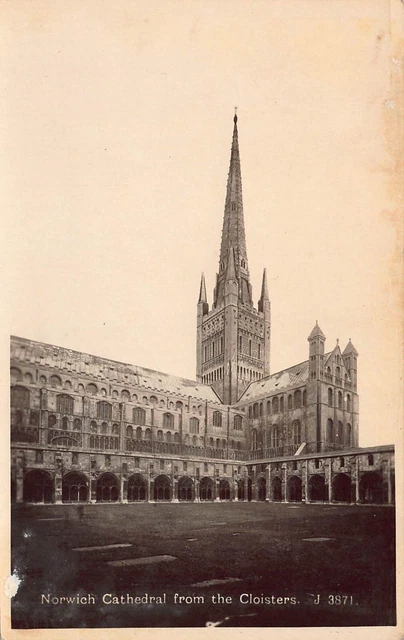 Postcard Norwich Cathedral From Cloisters England Vintage Unposted