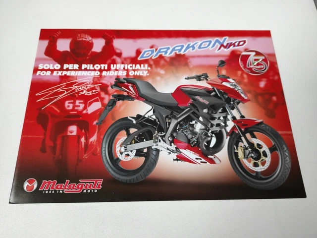 Malaguti 50 Drakon NKD de 2005 UK/IT Prospectus Catalogue Brochure Moto