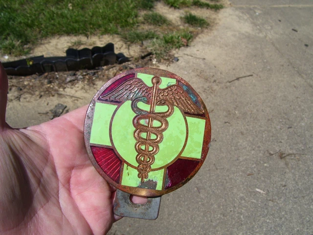 1950s Antique DOCTOR Nurse License plate Topper Vintage Chevy Ford Hot rat Rod