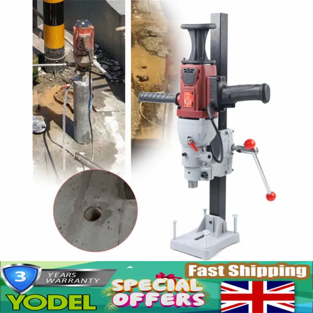 Wet Diamond Concrete Core Drilling Machine W/Stand Press Drill Stand 180mm 2200W