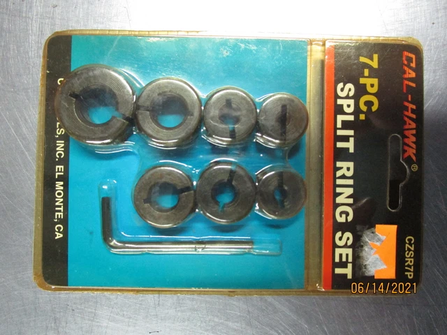 Cal Hawk Split Ring 7 Piece Stop Collar CZSR7P