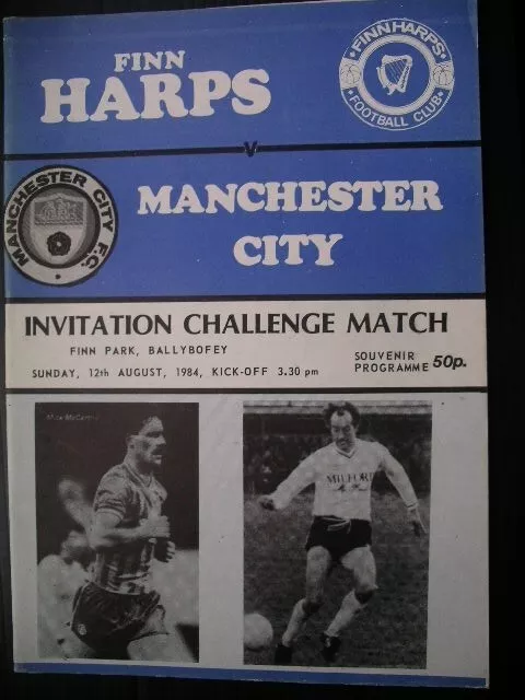 FINN HARPS  v  Manchester City  84/5   Friendly.