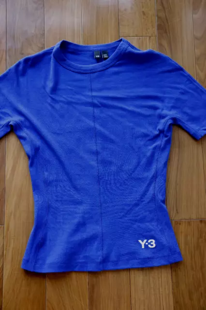 NEW Y-3 Yohji Yamamoto streetwear tee Blue Size XS COOL