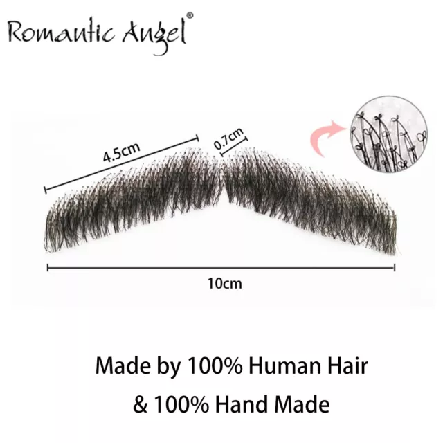 100% Human Hair Handmade False /Fack Mustache Beard for Entertainment/Drama/Life