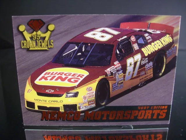 Rare Joe Nemechek #87 Burger King Wheels Crown Jewels Ruby Edition 1995 Card #43