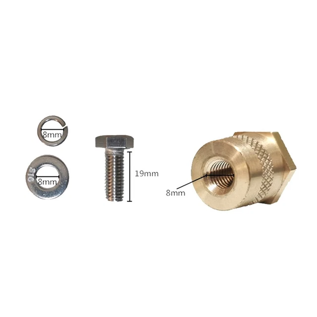 Easy to Use Battery Pole Adaptor with M6/M8 Male Thread Brass Construction