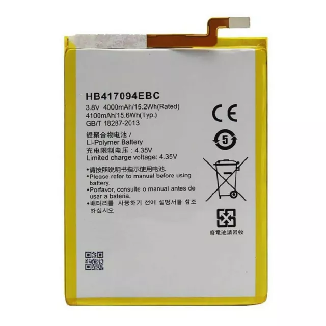 Batteria per Huawei ASCEND MATE 7 4100mAh Ricambio MT7-U01 come HB417094EBC New