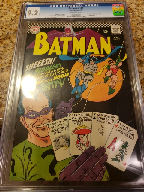Batman #179  9.2 cgc graded off white to white  pages dc comics 2nd silvet...