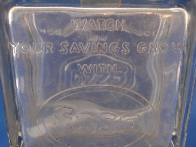 HEAVY ESSO GLASS SAVINGS BANK "Watch Your Savings Grow With Esso"