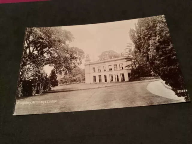 old Staffordshire  picture postcard Armitage lodge , Rugeley old manor  house.