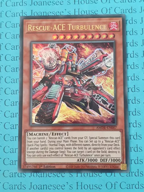 Rescue-ACE Turbulence AMDE-EN007 Ultra Rare Yu-Gi-Oh Card 1st Edition New