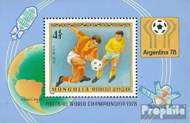 Mongolei Block53 (kompl.Ausg.) postfrisch 1978 Fußball-WM ´78, Argentinien