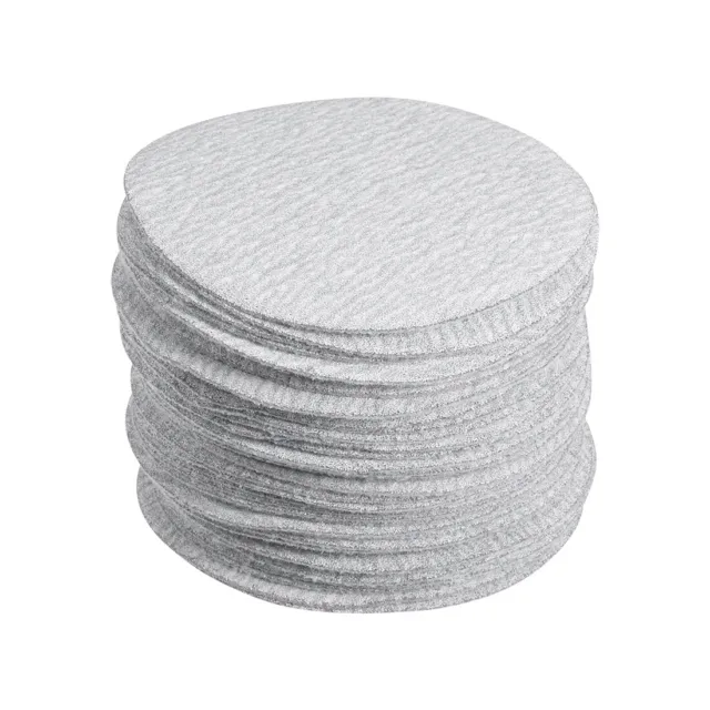 50 Pcs 3-Inch Aluminum Oxide White Dry Hook and Loop Sanding Discs 180 Grit