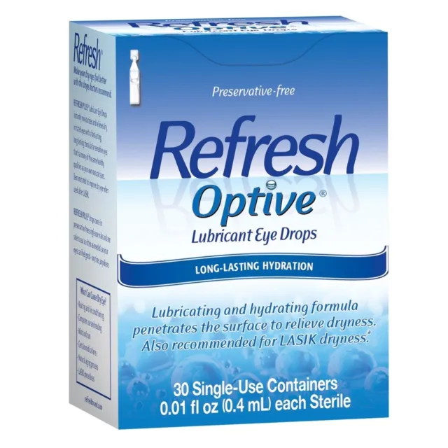 Refresh Optive Sensitive Eye Drops 30 Count Single Use