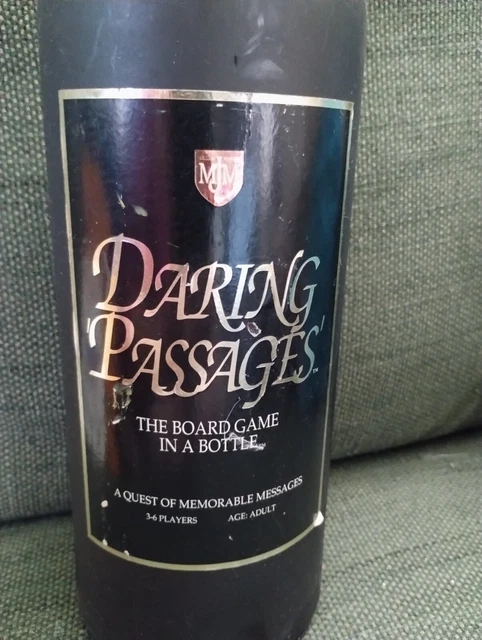 Vintage 1993 M.J. Morgan Daring Passages A Board Game in a Bottle Compartment