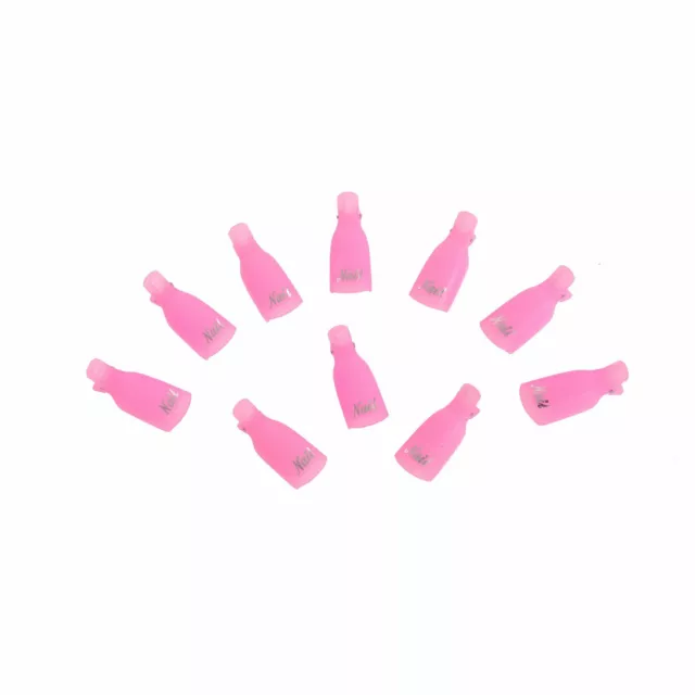 NEW! Set of 10 Nail Polish Art Gel Acrylic Remover Soak Wrap Clips