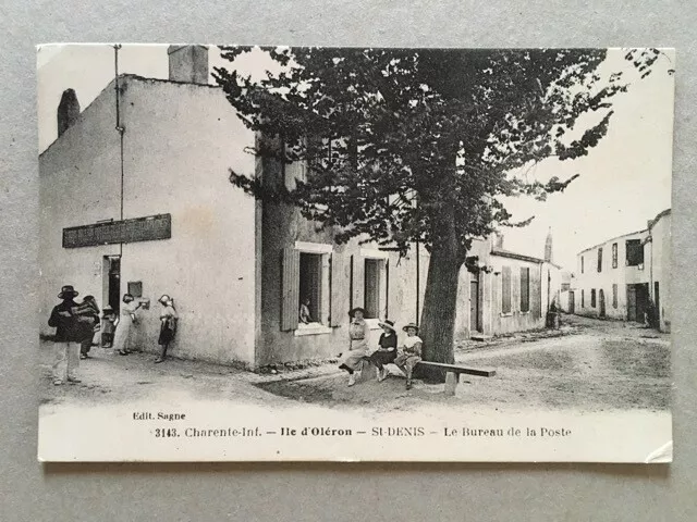 Cpa Ile D'oleron (17) Saint Denis, Bureau De Poste Telegraphe, Telephone, Animee