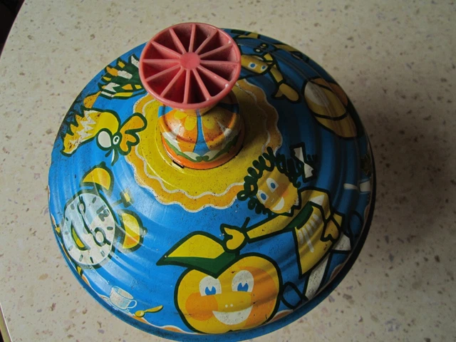 Toupie Jouet Vintage 1962 Avec Bateaux - DBP Made In Germany - Occasion