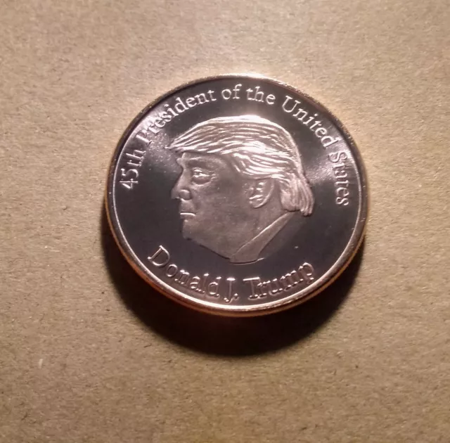 Donald Trump 1 OZ .999 Fine Copper Round Coin 45th President of the USA