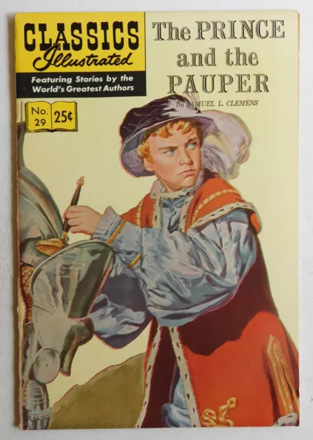 CLASSICS ILLUSTRATED # 29 - The Prince and the Pauper - 25c 1970 printing