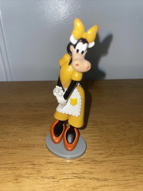 Vintage Disney's Clarabelle the Cow Figure Figurine Cake Topper Yellow Dress