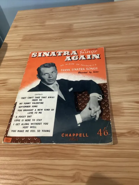 Rare Chappell Frank Sinatra Sings Again Song Book Recorded By Him 4’6 43468