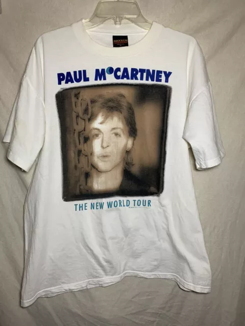 Vintage 1993 Paul McCartney The New World Tour T-Shirt  Brockum XL. read