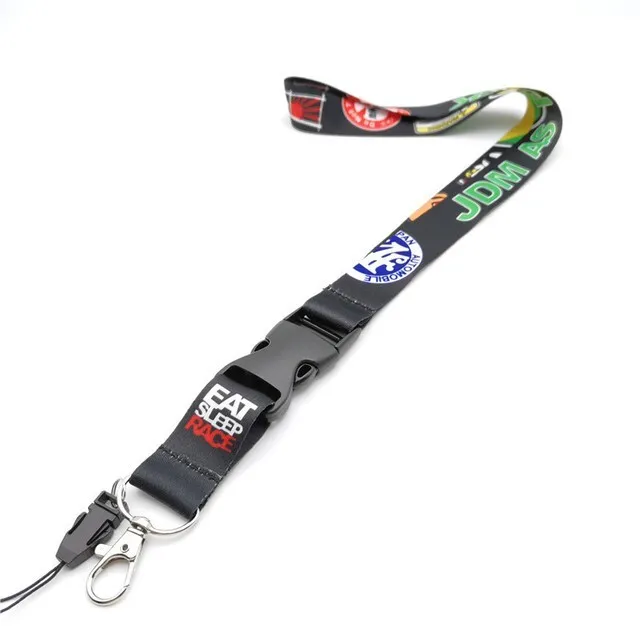 Black JDM Lanyard Neck Cell Phone KeyChain Strap Quick Release- 1 x-BLACK-NEW