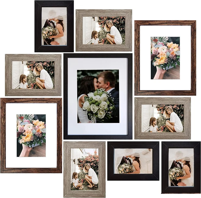 PICTURE FRAMES COLLAGE, Gallery Wall Frame Set with 11X14 8X10 5X7 4X6
