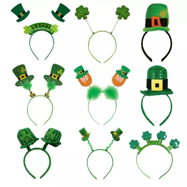 St Patrick's Day Headband HEAD BOPPER Irish Fancy Dress Costume Party Mini Hat