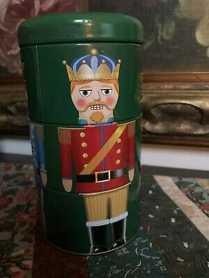 Hudson's Hudsons Bay Canada Nutcracker Bank Tin Canister Toy Turning 3 Sections