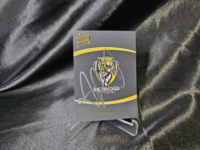 Signed Trent Cotchin 2014 Select Honours Richmond Tigers Checklist Logo Card
